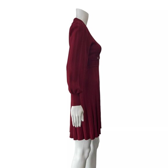 Sandro Burgundy Mini Dress - Picture 12 of 16